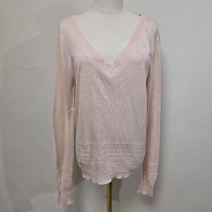 FLANNEL V-Neck Sweater Size 1/Small